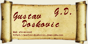 Gustav Dosković vizit kartica